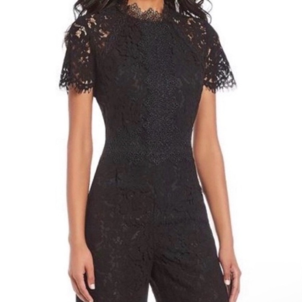 Antonio Melani Black Lace Jumpsuit Size 14